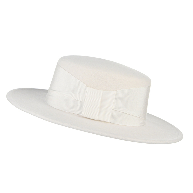 Fedora Hat Wool - Шляпа-федора из 100% шерсти, белая, осенне-зимняя,