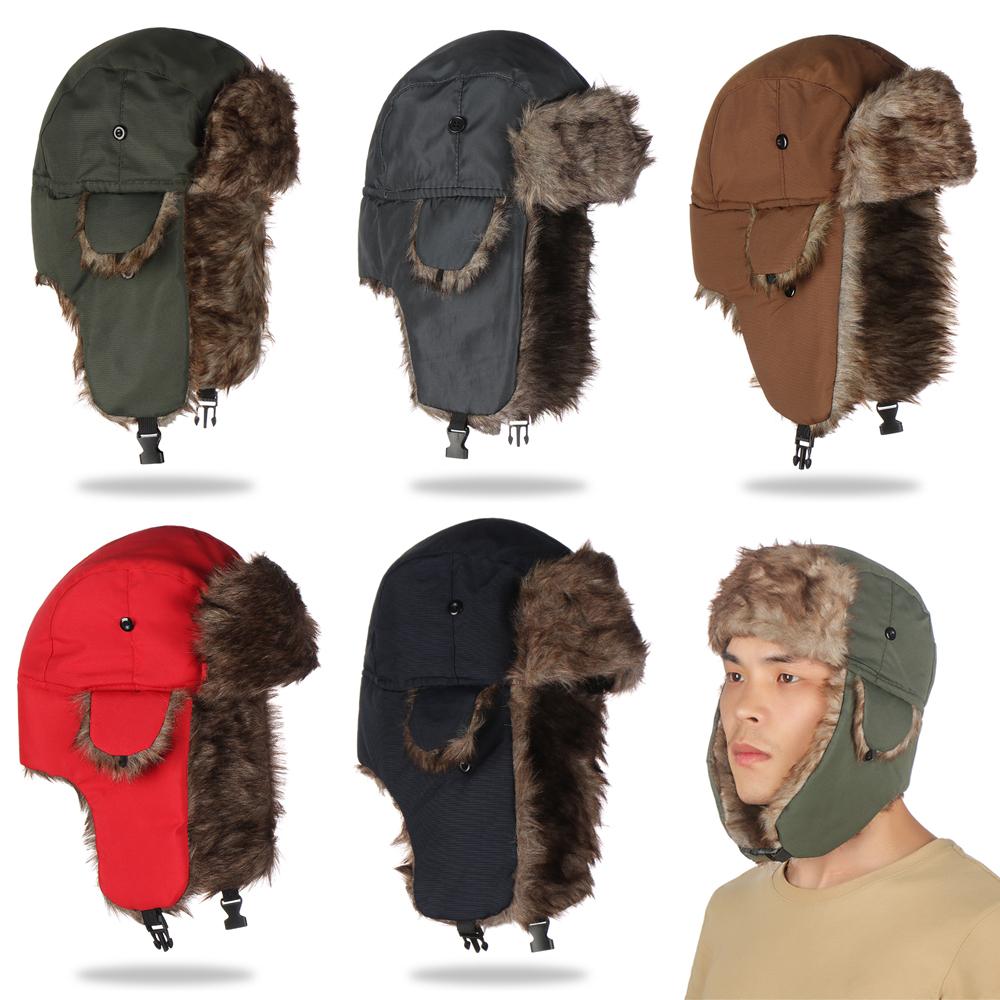 Winter Trapper Hat - Теплая зимняя лыжная шапка с меховыми