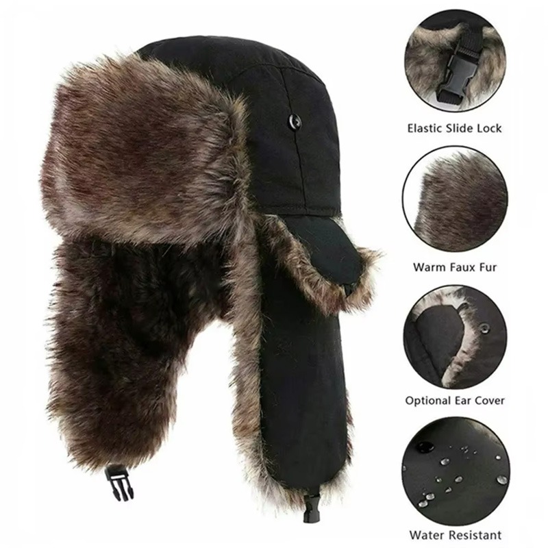 Зимняя русская шапка-ушанка, м – обзор и цена Winter Trapper Hat