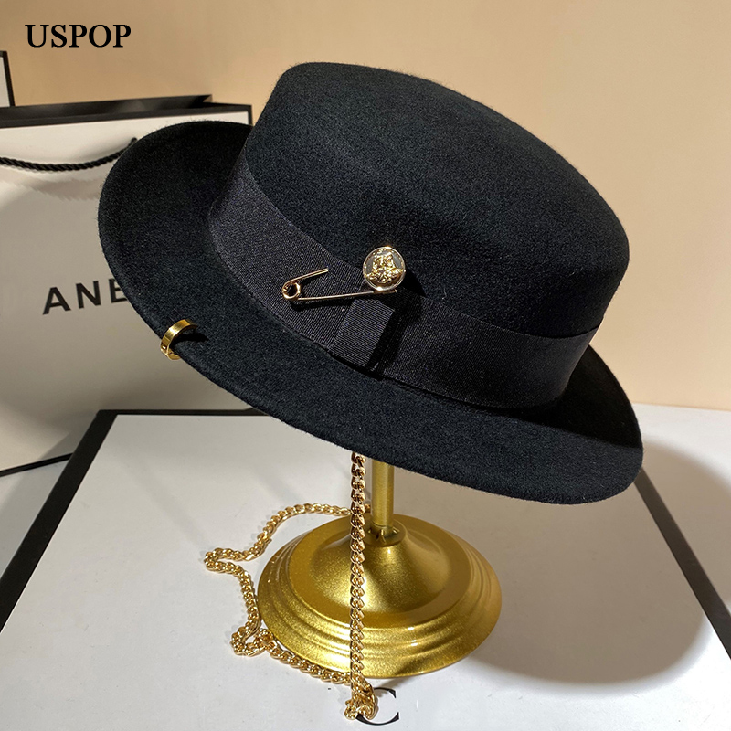 Новинка, зимние женские шапки  – обзор и цена Fedora Hat Wool