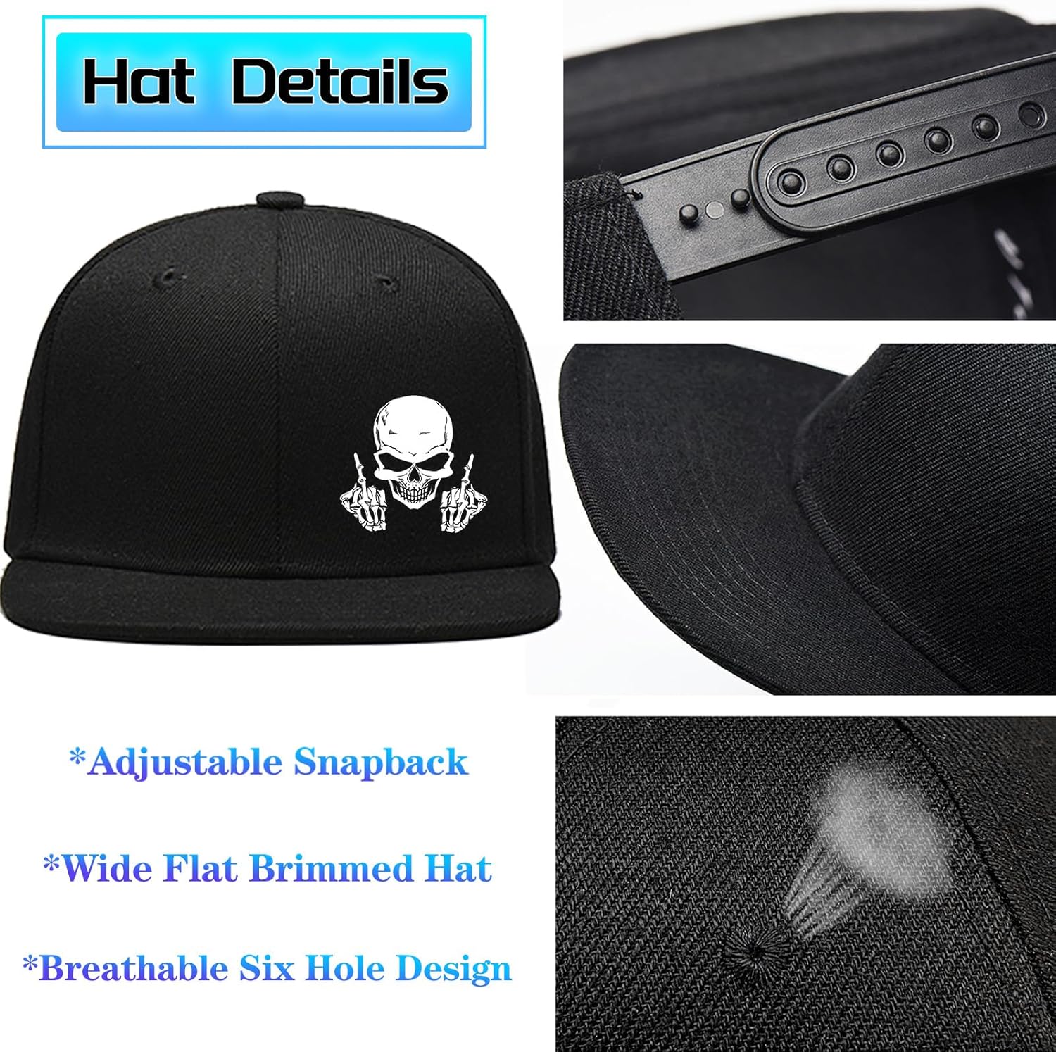 Мужские шляпы Snapback с череп – обзор и цена Snapback Hat Flat